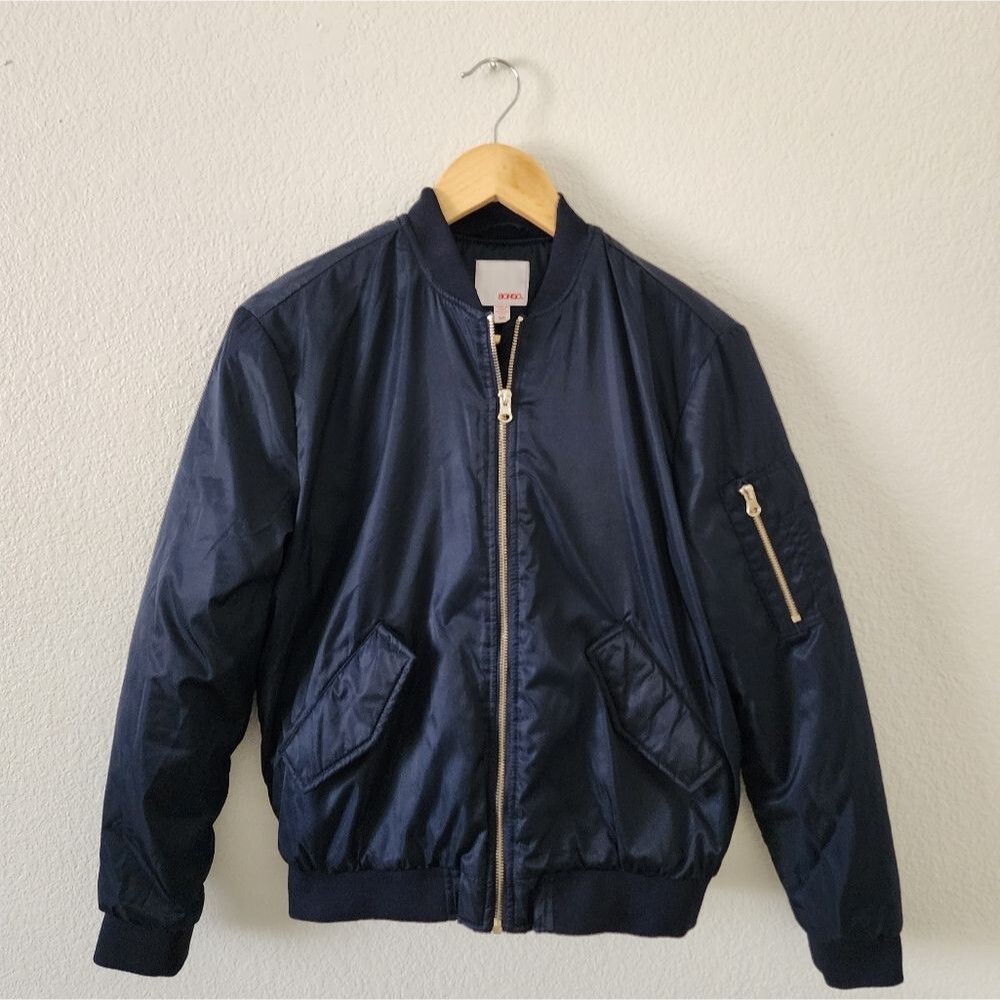 Bongo Women's Size SM Dark Navy Blue Bomber Style Causal Jacket